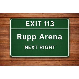 Rupp Arena EXIT 113 Road Sign Kentucky Stadium Basketball Interstate Freeway